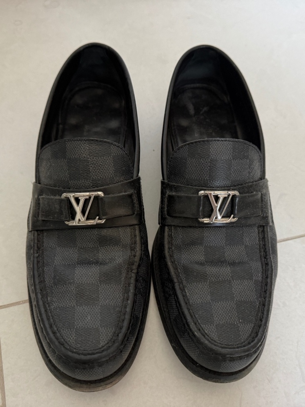 Louis Vuitton Monogram Leather Loafers